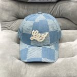 Louis Vuitton Damier Denim 3d Baseball Cap Denim Blue M7534m - Image 3