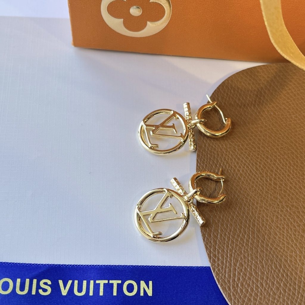 Louis Vuitton Lv Baby Louise Earrings Golgold M00613 - Image 7