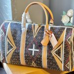 Louis Vuitton Keepall Bandoulière Monogram Canvas Brown And Yellow 45cm - Image 3