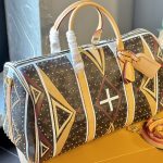 Louis Vuitton Keepall Bandoulière Monogram Canvas Brown And Yellow 45cm - Image 4