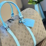 Louis Vuitton Keepall Bandoulière 45 Monogram Eclipse Reverse Coated Canvas Turquoise 45cm M11481 - Image 5