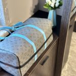 Louis Vuitton Keepall Bandoulière 45 Monogram Eclipse Reverse Coated Canvas Turquoise 45cm M11481 - Image 6