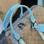 Louis Vuitton Keepall Bandoulière 45 Monogram Eclipse Reverse Coated Canvas Turquoise 45cm M11481 - Image 8