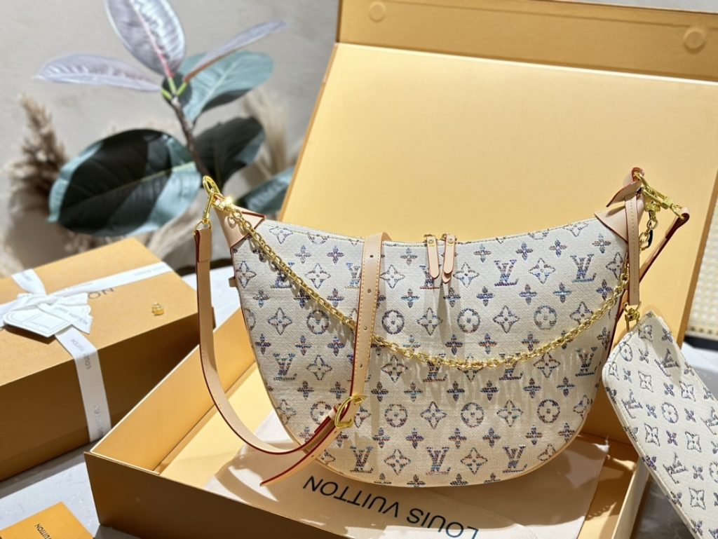 Louis Vuitton Loop Hobo Monogram Bag Multicolor Beige 38Cm - Image 8