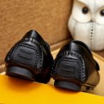 Louis Vuitton Loafer Matte Leather With Lv Logo In Black - Image 9