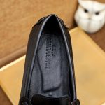 Louis Vuitton Loafer Matte Leather With Lv Logo In Black - Image 8