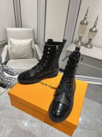 Louis Vuitton Citizen Flat Ranger Boot Leather Black - Image 6