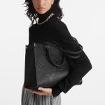 Louis Vuitton Onthego MM Monogram Empreinte Leather Tote Bag Black 35cm M45595 - Image 6