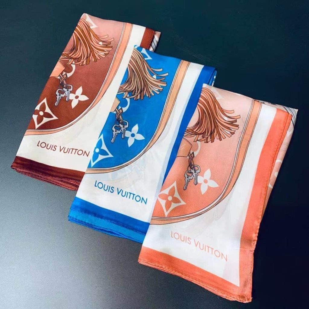 Louis Vuitton Straps Square Scarf Orange - Image 3