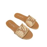Louis Vuitton Lock It Flat Raffia Mules Brown - Image 11