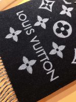 Louis Vuitton Lv Monogram Essential Scarf Encre Black M77853 - Image 6
