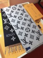 Louis Vuitton Lv Monogram Essential Scarf Encre Black M77853 - Image 5
