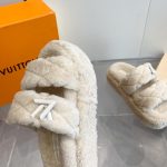 Louis Vuitton Lv Sunset Platform Comfort Mule Shearling Natural 1Actvf - Image 5