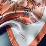 Louis Vuitton Straps Square Scarf Orange - Image 4