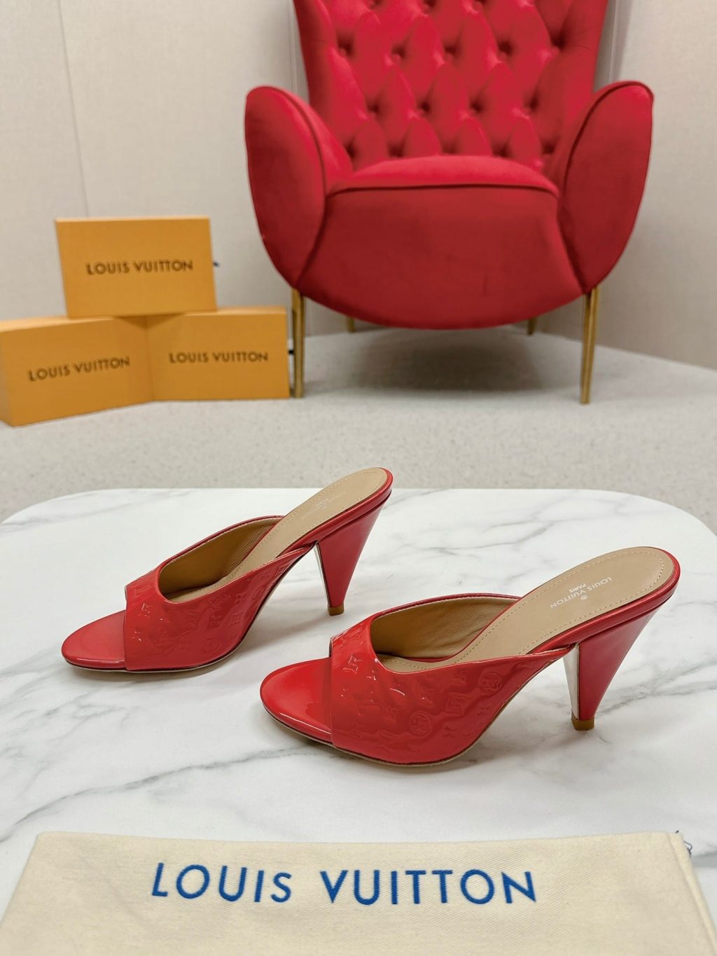 Louis Vuitton Super Mule Sandals Red 1acj4m - Image 5