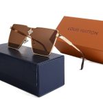Louis Vuitton Cyclone Metal Sunglasses Gold Hardware In Tea - Image 4