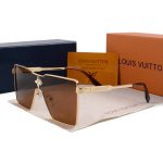 Louis Vuitton Cyclone Metal Sunglasses Gold Hardware In Tea - Image 3