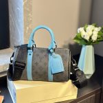 Louis Vuitton Keepall Bandoulière 25 Monogram Eclipse Reverse Coated Canvas Turquoise 25cm M11645 - Image 3
