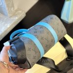 Louis Vuitton Keepall Bandoulière 25 Monogram Eclipse Reverse Coated Canvas Turquoise 25cm M11645 - Image 6