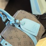 Louis Vuitton Keepall Bandoulière 25 Monogram Eclipse Reverse Coated Canvas Turquoise 25cm M11645 - Image 9