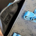 Louis Vuitton Keepall Bandoulière 25 Monogram Eclipse Reverse Coated Canvas Turquoise 25cm M11645 - Image 11