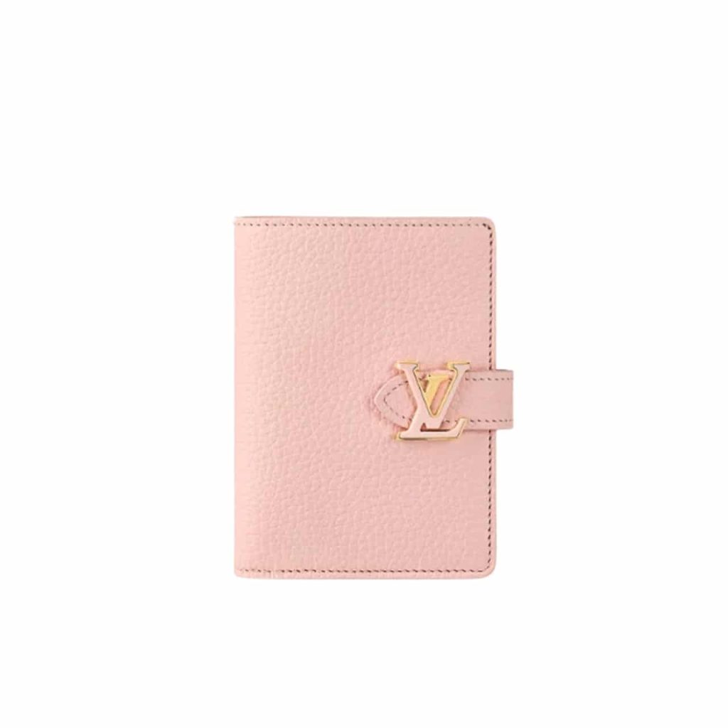 Louis Vuitton Lv Vertical Compact Wallet Taurillon Leather Rose 12Cm - Image 2