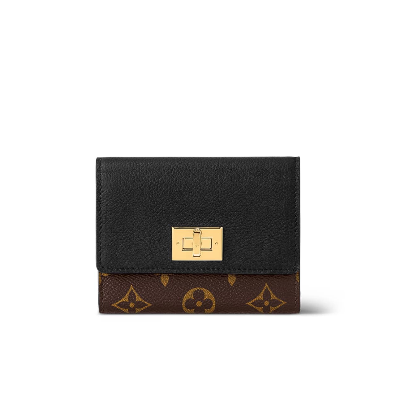 LVW-19.jpg Louis Vuitton Victorine On My Side Wallet Monogram Black 12Cm M82640 - Image 1