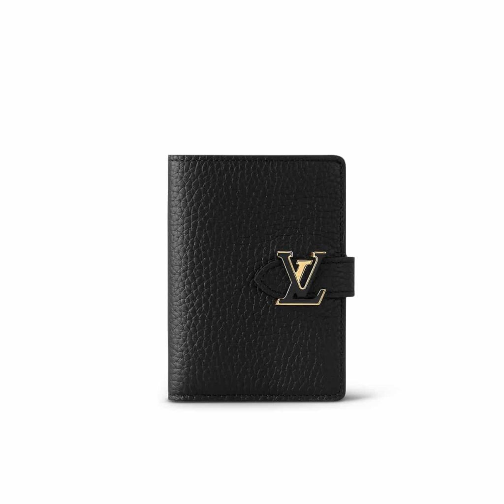 Louis Vuitton Lv Vertical Compact Wallet Taurillon Leather Black 12Cm M81561 - Image 2