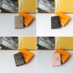 Louis Vuitton Lv Vertical Compact Wallet Taurillon Leather Rose 12Cm - Image 4