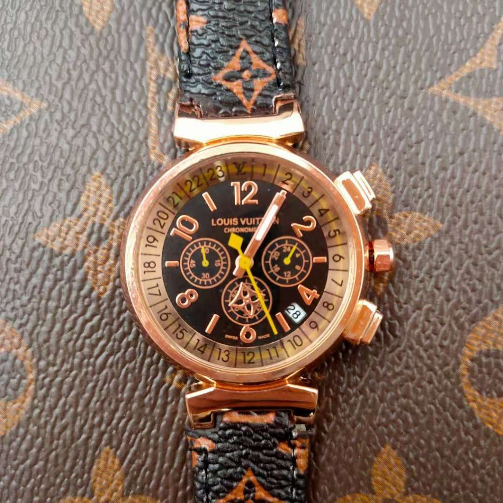 Louis Vuitton Tambour Monogram 33mm QBBB99 - Image 5