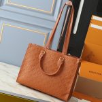 Louis Vuitton On The Go MM Monogram Empreinte Leather Cognac 35Cm M12775 - Image 6