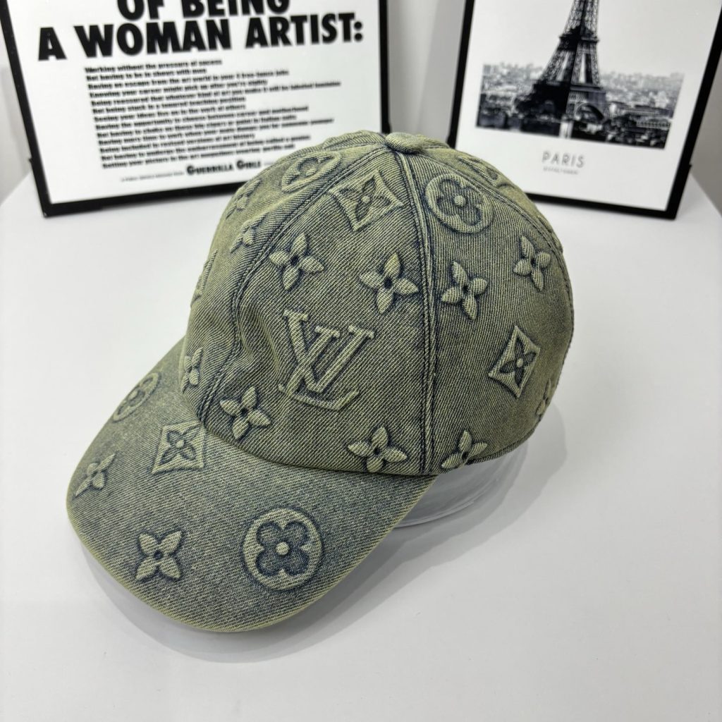 Louis Vuitton Monogram Denim Baseball Cap In Washed Blue - Image 6