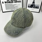 Louis Vuitton Monogram Denim Baseball Cap In Washed Blue - Image 6