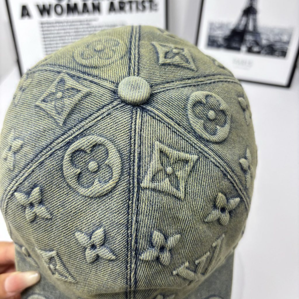 Louis Vuitton Monogram Denim Baseball Cap In Washed Blue - Image 5