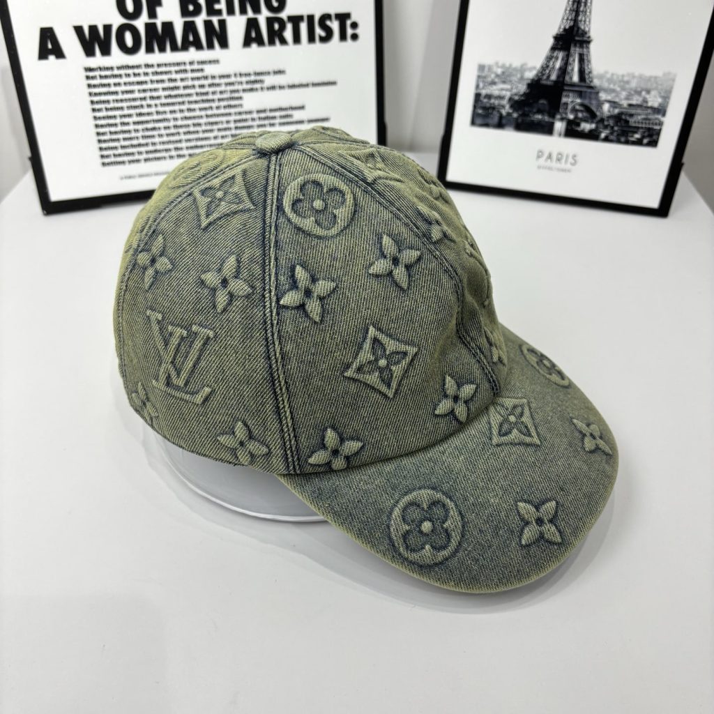 Louis Vuitton Monogram Denim Baseball Cap In Washed Blue - Image 4