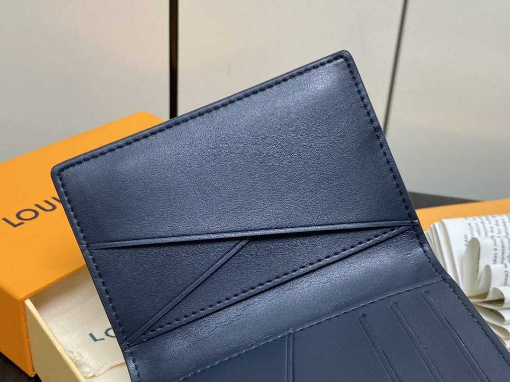 Louis Vuitton Pocket Organizer Monogram Leather Navy Blue 7Cm M83378 - Image 5