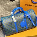 Louis Vuitton Keepall Bandoulière Blue Green 45cm - Image 3