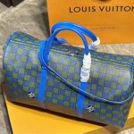 Louis Vuitton Keepall Bandoulière Blue Green 45cm - Image 5
