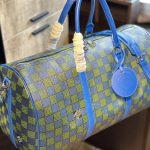 Louis Vuitton Keepall Bandoulière Blue Green 45cm - Image 6