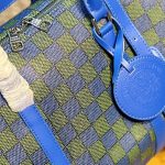 Louis Vuitton Keepall Bandoulière Blue Green 45cm - Image 9