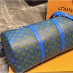 Louis Vuitton Keepall Bandoulière Blue Green 45cm - Image 10