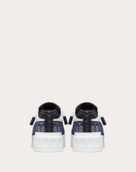 VALENTINO ONE STUD XL LOW-TOP SNEAKER IN DENIM-EFFECT TOILE ICONOGRAPHE JACQUARD FABRIC - Image 3