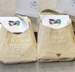 Prada Logo Embossed Raffia Shoulder Bag Beige 33Cm 1Bc186Vouo2A2T - Image 5