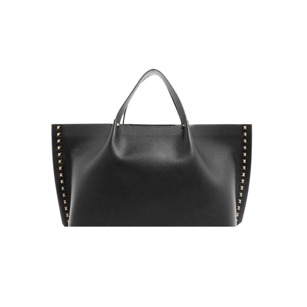 Valentino Garavani Rockstud Leather Tote Black 36Cm - Image 2