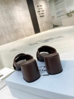 Prada Crossover Nappa Leather Sandals In Dark Brown - Image 8