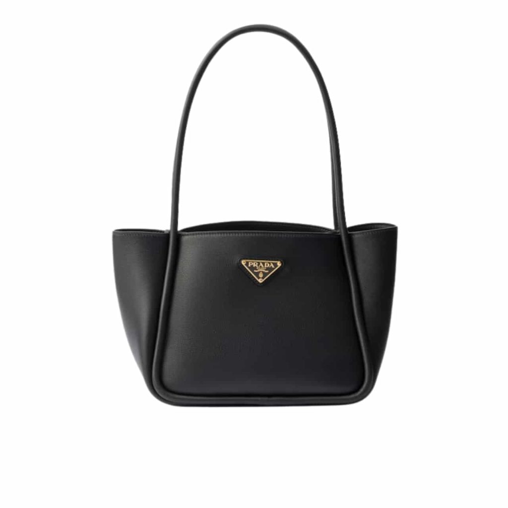 Prada Leather Mini Tote Bag Black 25Cm 1Bg539 2Cys F0002 V Ovo - Image 2