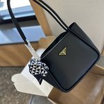 Prada Leather Mini Tote Bag Black 25Cm 1Bg539 2Cys F0002 V Ovo - Image 4