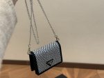 Prada Cardholder With Shoulder Strap And Crystals 13Cm 1Mr024 2Awl F0T7O - Image 3