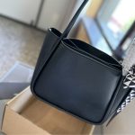 Prada Leather Mini Tote Bag Black 25Cm 1Bg539 2Cys F0002 V Ovo - Image 8