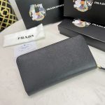 Prada Large Saffiano Leather Wallet Black 19Cm 1Ml506 Qwa F0002 - Image 4
